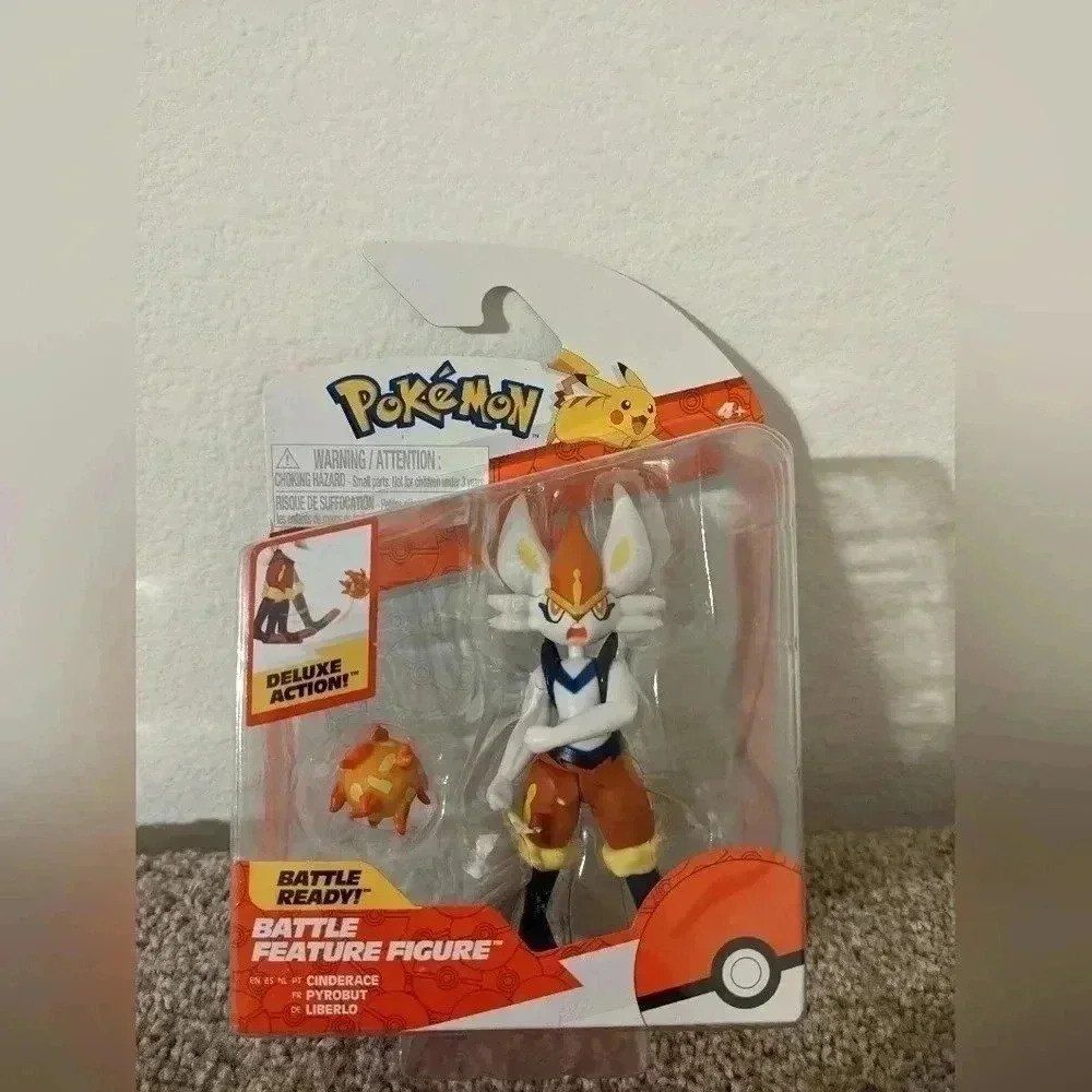 Pokemon Cinderace Battle Feature Figure Deluxe‎ Action Jakks Pacific Toy NIB